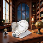 Wooden Sundial-Scientific Model Teaching Practical Wooden-Sundial Model Ancient Timers -Home Desk Decorations Clocks Specialty Clocks