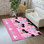 Afro Girl Rug - Cute American Black Girls Area Rug Decor for Bedroom & Living Room, 3x4 Feet
