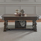 Liberty Furniture Provence Park 3 Piece Set -Cocktail Table, 2 Drawer End Tables - Chateau Brown