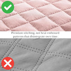 Southshore Fine Living, Inc. Stitched Twin XL Comforter Quilt Bedding Set, Dorm Room Bedding, Stain Resistant, Machine Washable Bedspread, XL/Twin Pink Quilt Bed Spread w/Pillow Sham, Pastel Pink