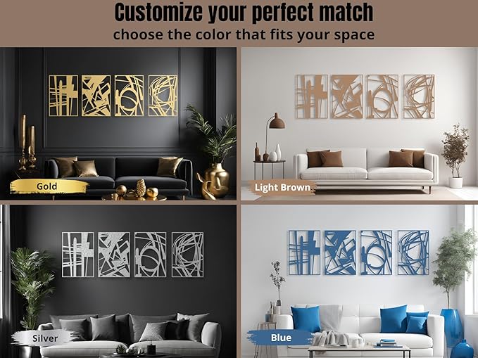 Vailla Wood Wall Art Decor Wall Hanging Sculpture Modern Home Decoration 3 Panels Nature Wall Hangings Large Wooden Wall Arr 3D Textured Sculptures for Living Room Bedroom Office Dinnig Room