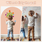 Magnetic Arch Wall Decal, 40 x 32 Upgraded Self-Adhesive Magnetic Chalkboard for Wall, Magnet Wall Drawing Learning for Kids Playroom, School, Home (Light Pink