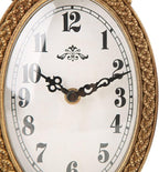 NIKKY HOME Gold Table Clock Silent Non-Ticking, Small Shelf Desk Top Clock Battery Operated Classic Home Decor for Fireplace Mantel, Desktop, Countertop