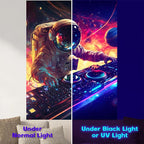 NYZE Astronaut Space Tapestry for Bedroom, Glow in the Dark Room Decor Wall Tapestries, Cool Galaxy Planet Wall Hanging, Wall Hanging for Men Guys Gamer Room Dorm Living Room 44in×60in