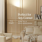 LED Torchiere Floor Lamp, 3200LM, 71" Tall Modern Torchiere Lamp in Pearl White, Stepless Dimming, Remote & Touch Control, Super Bright Light for Living Room and Bedroom, Heavy Stable Base