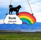 LOVELYPOD Rainbow Bridge Pet Memorial Gifts for Dogs, Dog Memorial Gifts for Loss of Dogs, Remembrance Gift, in Memory of Dog Gifts Lover, Loss of cat Sympathy Gift (Design 03)