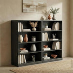 Casaphoria 49" H Wooden Bookshelves, 4 Tier Wide Bookshelf with Adjustable Shelves, Deep Farmhouse Bookshelf for Living Room,Bedroom & Home Office