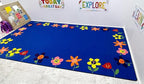 KIDCARPET.COM Alphabet Garden School Rug, 7'6" x 12" Rectangle | ABC Educational Learning Rug for Children's Classroom Playroom Multicolored Nursery Area Rug for Kids