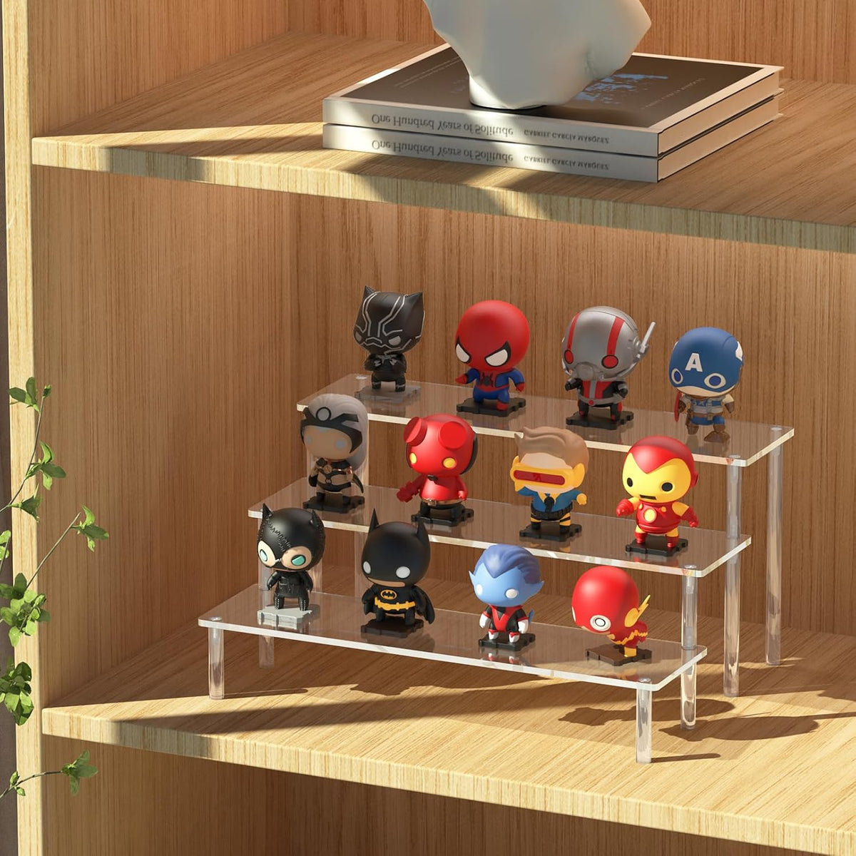3 Tier Clear Acrylic Display Stand for Perfume, Cosmetics & Cupcakes