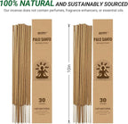 Palo Santo Incense Sticks, 100% Natural sustainably harvested Peruvian Palo Santo, Suitable for Meditation, Relaxation, and Spiritual Purification. (60 Palo Santo Sticks)