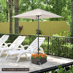 Giantex 170lbs Filled Umbrella Base with Wheels, Heavy Duty Umbrella Stand with Fillable Planter, Drainage Holes, Outdoor Market Umbrella Holder for Patio Garden Deck Pool (Dark Brown)