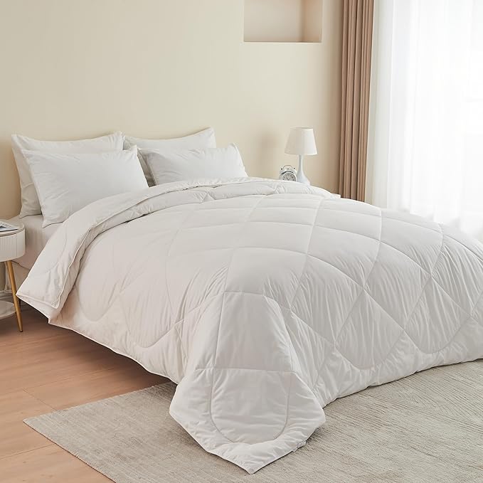 Down Alternative Duvet Comforter 100% Peruvian Alpaca Wool Fill - All-Season Hypoallergenic Thermal Control - All natural sustainable, Twin/Twin X-Large