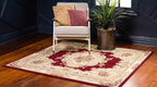 Rugs.com Chateau Collection Rug - 3 Ft Square Red Medium Pile Rug