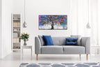 CIRABKY Tree Wall-Art For Bedroom - Abstract Art Wall Decor - Graffiti Wall Art For Living Room Large Size Colorful Pictures Poster Ready To Hang 40" x 20"