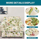 KRFOONN 2 Piece Chair Covers Printed Sofa Covers Couch Covers Washable Armchair Sofa Couch Slipcover Furniture Protector with Elastic Bottom for Living Room (Armchair, 28), Small