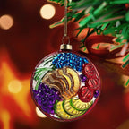 Funny Hanging Christmas Ornaments 2025 - Fruit Basket Glass Blown Tree Decorations, 3D Premium Decorative Waterproof Holiday Decor for Cute Xmas Home Outdoor Window Centerpiece ﻿