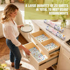 BBTO 20 Sheet Scented Drawer Liners for Dressers 15.8" x 22" Scented Fragrant Cabinet Paper Liners Non Adhesive Drawer Paper Mats for Bedroom Home Closet Shelves(Wildflower)