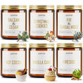 AOOVOO Candles Set - 6PC Scented Candles, Soy Candle, Aromatherapy Candle, Soy Wax Candle, Candle for Home Scented, Balsam/Fir/Firseide/Cocoa/Vanilla Cake/Cookies
