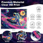 NYZE Astronaut Space Tapestry for Bedroom, Glow in the Dark Room Decor Wall Tapestries, Cool Galaxy Planet Wall Hanging, Wall Hanging for Men Guys Gamer Room Dorm Living Room 90x70 in