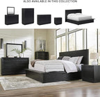 Signature Design by Ashley Londer Casual 5-Drawer Chest of Drawers with Safety Stop and Felt Lined, Black