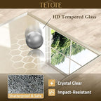 TETOTE Brushed Nickel Mirror for Bathroom Sink 24" x 32" Beveled Frame Brushed Nickel Vanity Rectangle Mirror for Bathroom Wall, Modern Farmhouse, Tempered Glass, Shatterproof, Stronger Frame