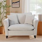ERYE Living Room Accent Chair, Modern Chenille Upholstered Wider Seat Cushion Leisure Armchair W/2 Pillows and Removable Cover for Home Apartment,Bedroom,Office