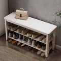 AQIMUELE Wood Shoe Rack Bench for Entryway, 2 Tier Shoe Rack for Front Door Entrance, Shoe Bench with Shoe Storage for Entryway, Bedroom, 39.4"