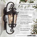 John Timberland Casa Marseille European Vintage Outdoor Wall Light Bronze French Vintage Sconce Fixture Decor for Exterior House Porch Patio Outside Deck Garage Yard Front Door Garden Home