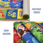 ABC Kids Rug 9'8" x 6'5", Kids Rugs for Playroom Classroom Carpet with Anti-Slip Back, Educational Preschool Rugs with ABC Animals, Extra Large Thick (9'8" x 6'5", Style 7)