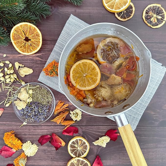Simmering Potpourri, Simmer Pot Potpourri, All-Natural Handmade Stove Top Rose Lavender Dried Orange Slices Perfect for House Warming Hostess Gift