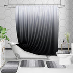 OLANLY Bathroom Rug Set 2 Piece, Soft Absorbent Microfiber Bath Rug Set, Non-Slip, Machine Wash Dry, Plush Shaggy Bath Mats for Bathroom (47"x20"+24"x16", Grey)