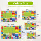 ABC Rug for Kids Playroom,Toddler Alphabet Mats Washable for Baby Area,Classroom,Play Room,Floor,Nursery (5x7FT)