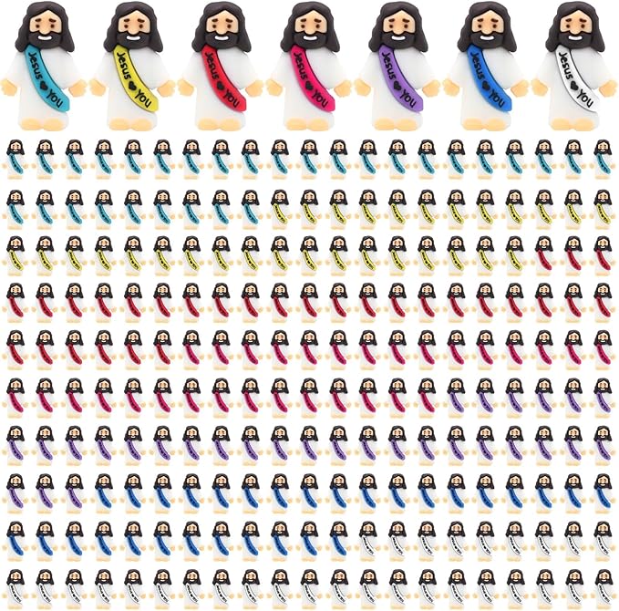 210 Pack Little Jesus Figurines in Bulk, Pocket Jesus Loves You, Jesus Small Figures, Little Tiny Jesus Figures for Church Christmas Party Favors Baptism Gifts Religious Gifts for Easter Egg Stuffers