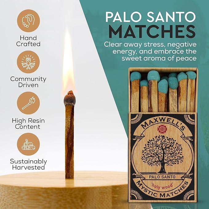 Palo Santo Sticks – High-Resin Holy Wood | Sustainable Peruvian Incense for Meditation & Cleansing (15 Count) - 1 Pack