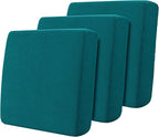 Hokway Stretch Couch Cushion Slipcovers Reversible Cushion Replacement Slipcovers Sofa Cushion Covers(Teal, 3)