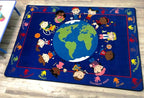 KIDCARPET.COM World Character Rectangle Classroom Rug | Bordered Area Rug for Preschool Daycare Learning, 6' x 8'6"