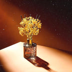 COCORRÍNA Reed Diffuser - Midnight New York 6.7 Fl.oz Reed Diffuser Set with 8 Sticks & Preserved Baby's Breath, Reed Diffuser for Home Bathroom Shelf Decor