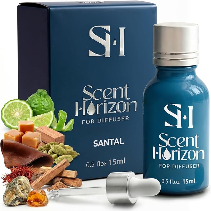 Santal No.33 Hotel Diffuser Oil Refill, 0.5 Fl oz | 15ml, Luxury Home Scent Fragrance Oil for Diffuser Ultrasonic and Waterless Diffuser Oil and Crafting, Long-Lasting Aroma