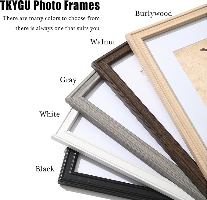 13x19 Picture Frame Walnut, Wooden Poster Frame 11x17with Mat or 13x19 without Mat, 13 by 19 Collage Frames Tempered Glass - Wall Gallery Frame Perfect for Décor Gifts