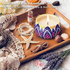 Scented Candle Gift Set - 4 Pack Long Lasting Classic Bohemian Scented Soy Wax Candles with Fig, Lemon, Spring & Lavender Scents, Aromatherapy Candles for Valentine's Day Gifts & Spring Home Décor
