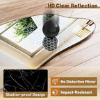 Antok Full Length Mirror, 76"x36" Floor Mirror with Stand, Standing Hanging Leaning Irregular Mirrors for Bedroom Living Room Entryway, Cloud Shaped, Black
