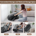 BALAPET Floor Lounger Pillow,Foldable Light Thick Tufted Floor Pillow Cushion with Elasticized Webbing for Easy Storage.Floor Lounger for Meditation,Playing,Yoga,Reading,Sleeping(Dark Gray)