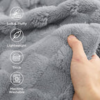 Bedsure GentleSoft King Size Blanket for Bed - Super Soft Cozy Blankets for Women Men Girls, Large Fuzzy Fleece Throw for Bedroom Decor, Silver Grey,108x90 Inches