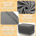 Newwiee 15 Pack Fleece Blankets Bulk 50 x 60 Inch Double Sided Ultra Soft Fleece Throw Blankets Bulk Lightweight Warm for Airplane Home Office Wedding Gifts Outdoor Use (Gray)