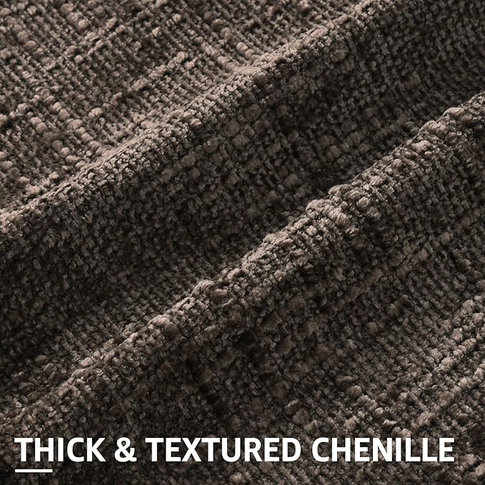 decorUhome Spring Dark Brown Chenille Throw Pillow Covers 18x18 Set of 2 Textured Soft Cozy Slubby Couch Pillow Covers Modern Farmhouse Boho Decorative Pillow Cases for Bed Sofa Living Room