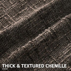 decorUhome Spring Dark Brown Chenille Throw Pillow Covers 18x18 Set of 2 Textured Soft Cozy Slubby Couch Pillow Covers Modern Farmhouse Boho Decorative Pillow Cases for Bed Sofa Living Room