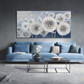 Pogusmavi Blue Dandelion Large Canvas Wall Art - 29x58IN for Living Room & Bedroom