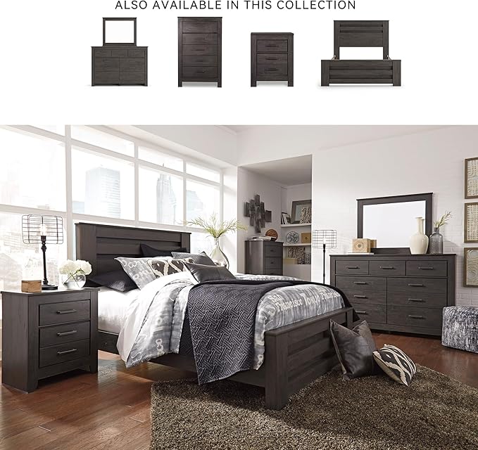Signature Design by Ashley Brinxton Urban Contemporary 7 Drawer Dresser, Charcoal