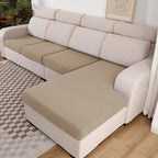 100% Waterproof Couch Cushion Covers, Replacement Sofa Cushion Covers, Stretch Individual Sofa Seat Cushion Slipcovers Furniture Protector for Kids Pets (3-Piece Sofa Cushion Cover, Sand)