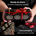 Vanilla Candle with Cinnamon Strong Scented Soy Candel Clean Non Toxic Velas Aromáticas for Women Gift for Fall Christmas Holidays Pack of 3 5Oz Decorative Tin Jars with Lids